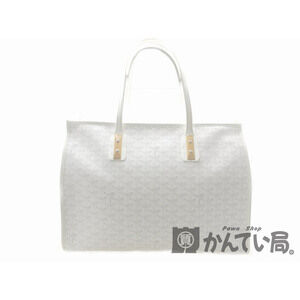 GOYARD Marquise Tote Bag White Leather
